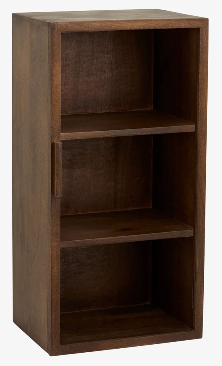Nango Dark Brown 1 Door Wall Display Cabinet