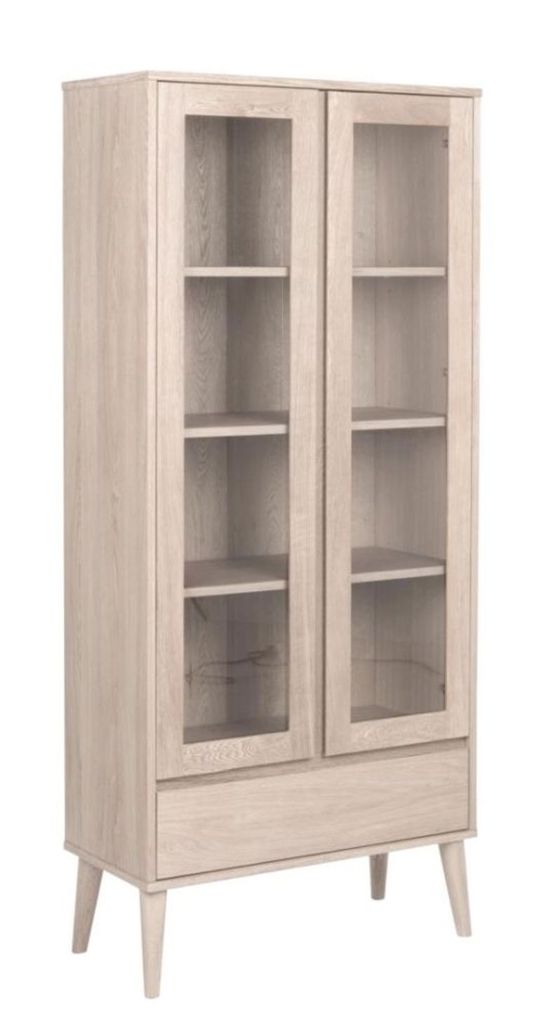 Nagano Display Cabinet - 2 Door - White Oak