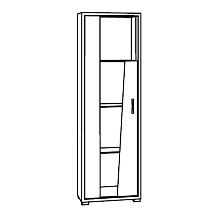 Naro 1 Door Vitrine LHF