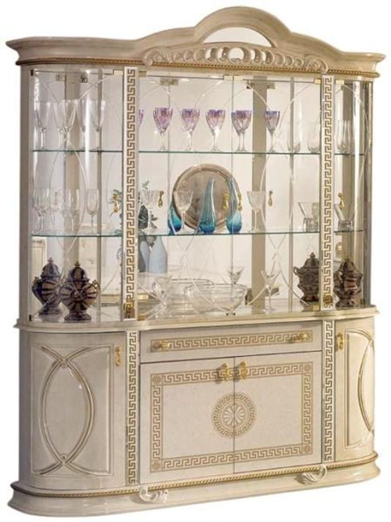 New Venus Beige Italian 4 Door Display Cabinet