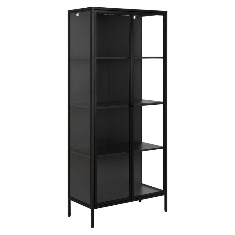 Newcastle Display Cabinet - 2 Door - Tall - Black