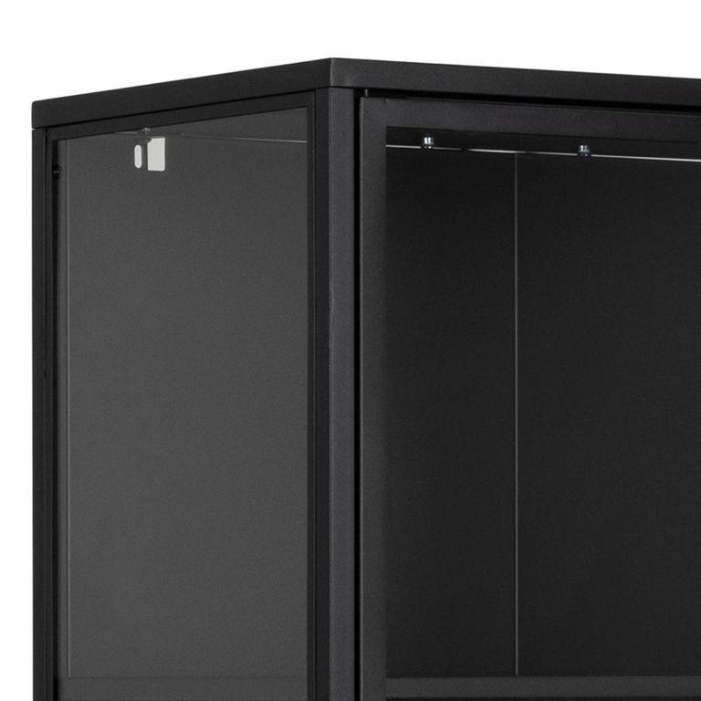 Newcastle Display Cabinet - 2 Door - Tall - Black