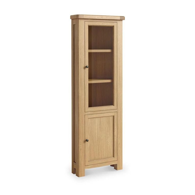 Normandy Display Cabinet - 2 Door Corner - Oak