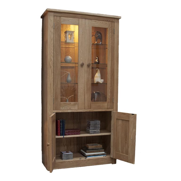 Torino Library Unit - 4 Door - Oak