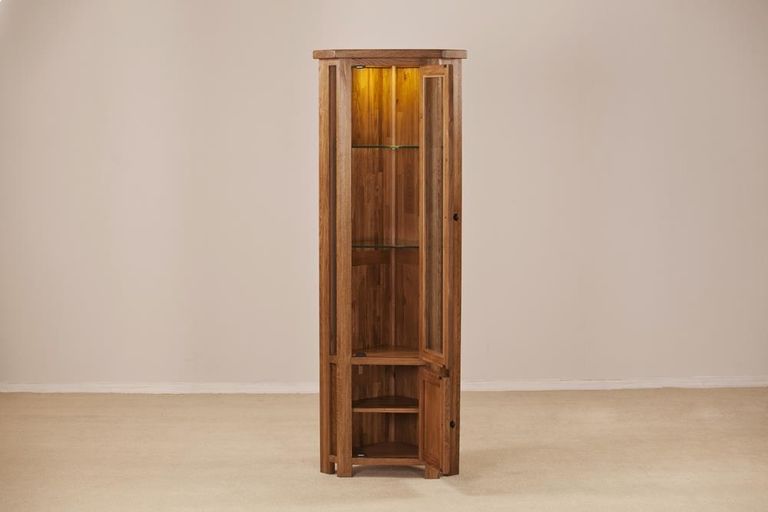 Originals Rustic Oak Corner Display Cabinet
