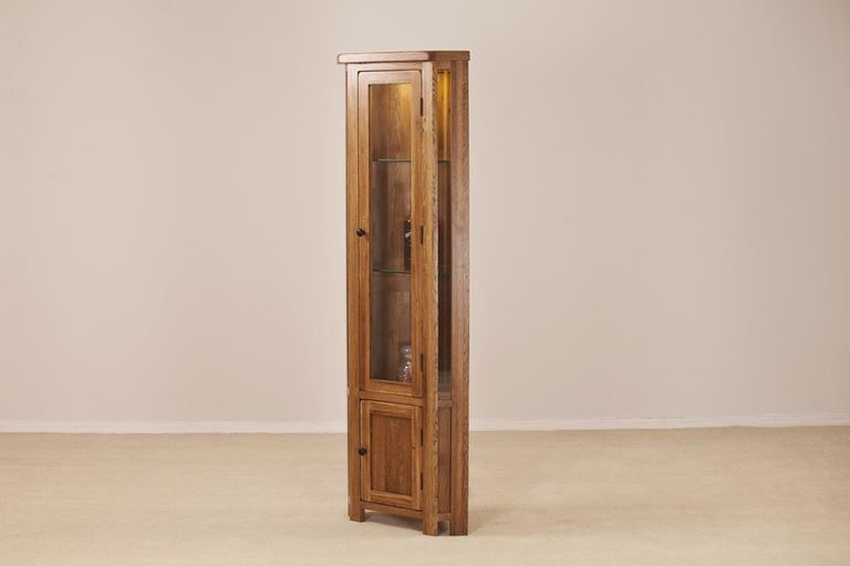 Originals Rustic Oak Corner Display Cabinet