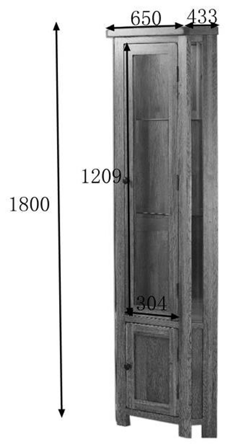 Originals Rustic Oak Corner Display Cabinet