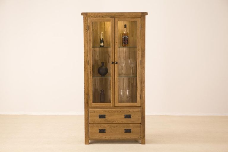 Originals Rustic Oak Display Cabinet