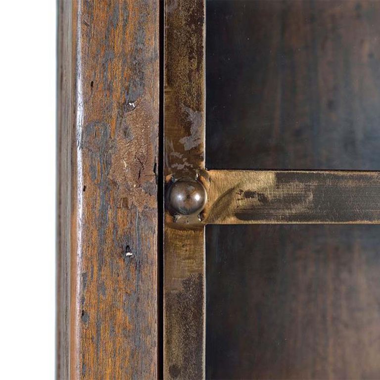 Pemberton Display Cabinet - Railway Wood - 2 Door