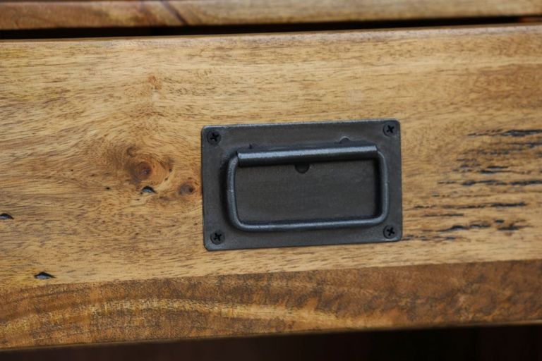 Renwal Works Industrial Style Wooden 2 Door Display Cabinet