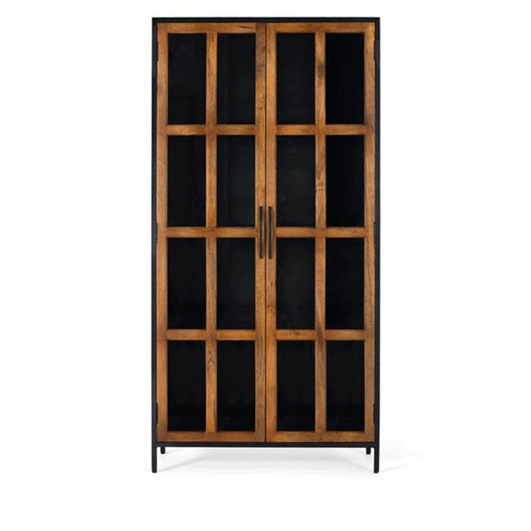 Rieti Display Cabinet - Industrial Style - Mango Wood - 2 Door