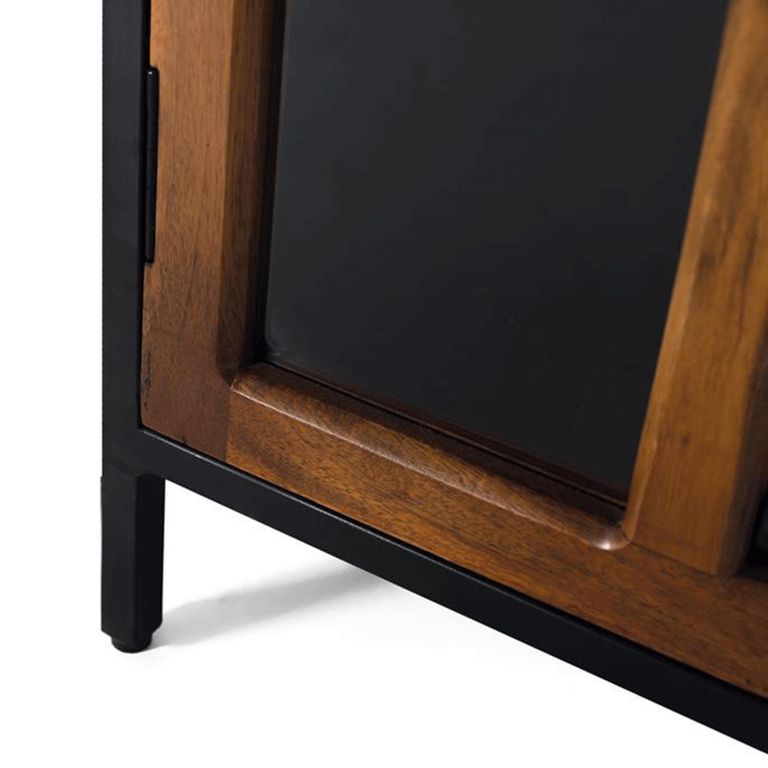 Rieti Display Cabinet - Industrial Style - Mango Wood - 2 Door