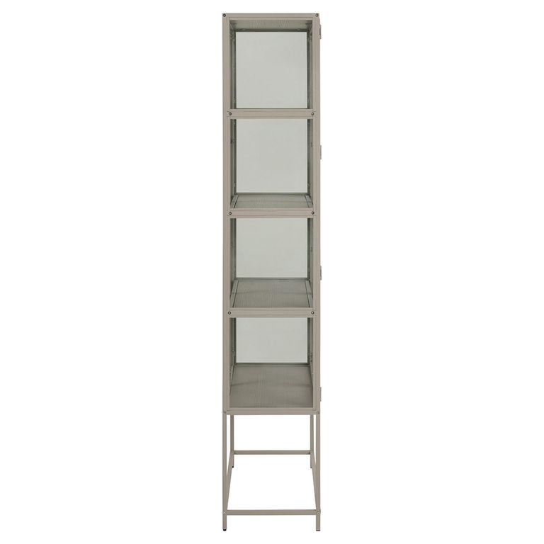 Seaford Display Cabinet - 2 Door - Grey Metal