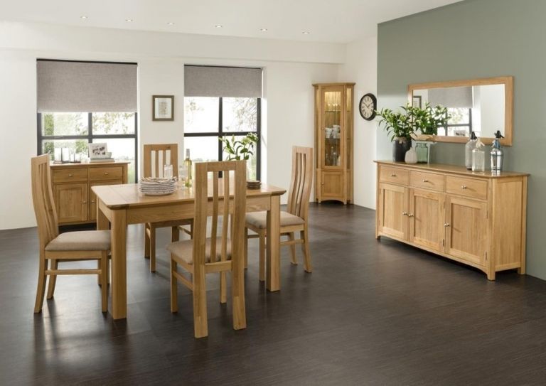 Shaker Oak Corner Display Cabinet