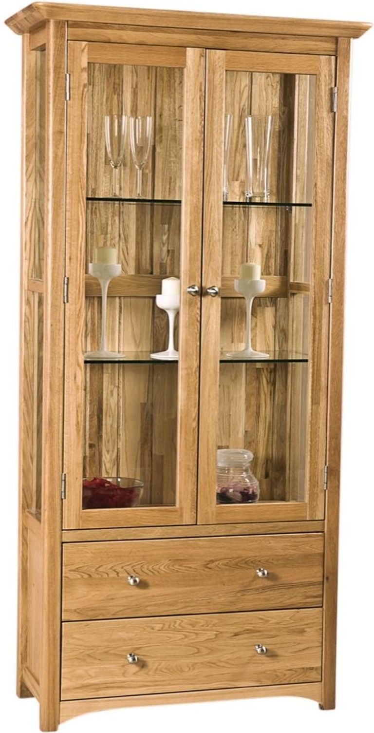 Shaker Oak Large Display Cabinet