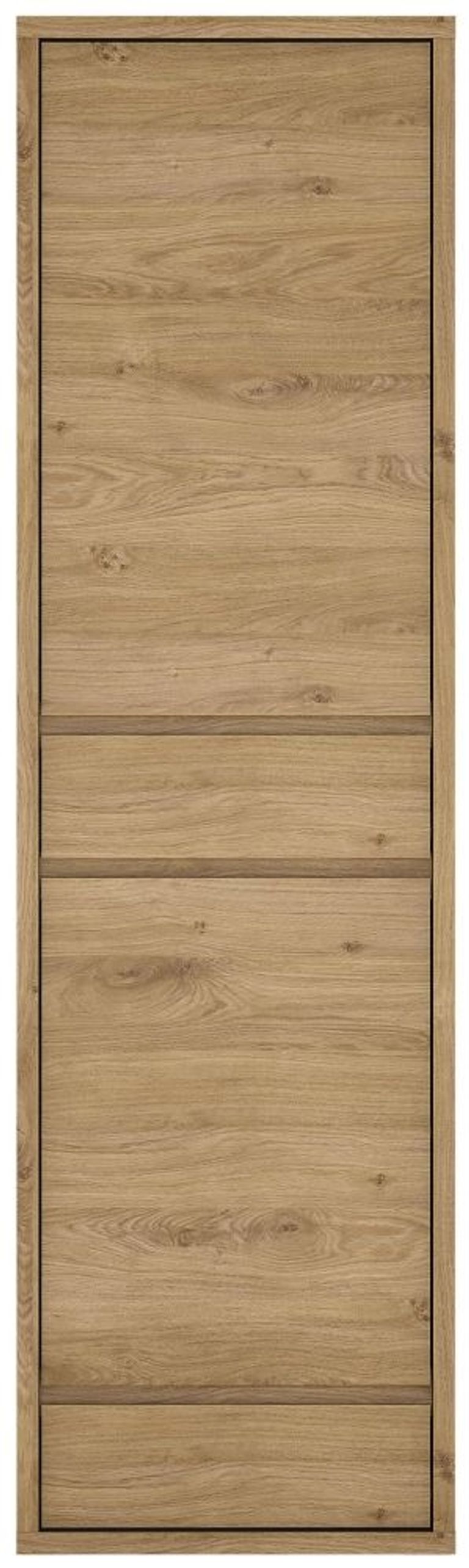 Shetland Oak Effect 2 Door 2 Drawer Narrow Cabinet