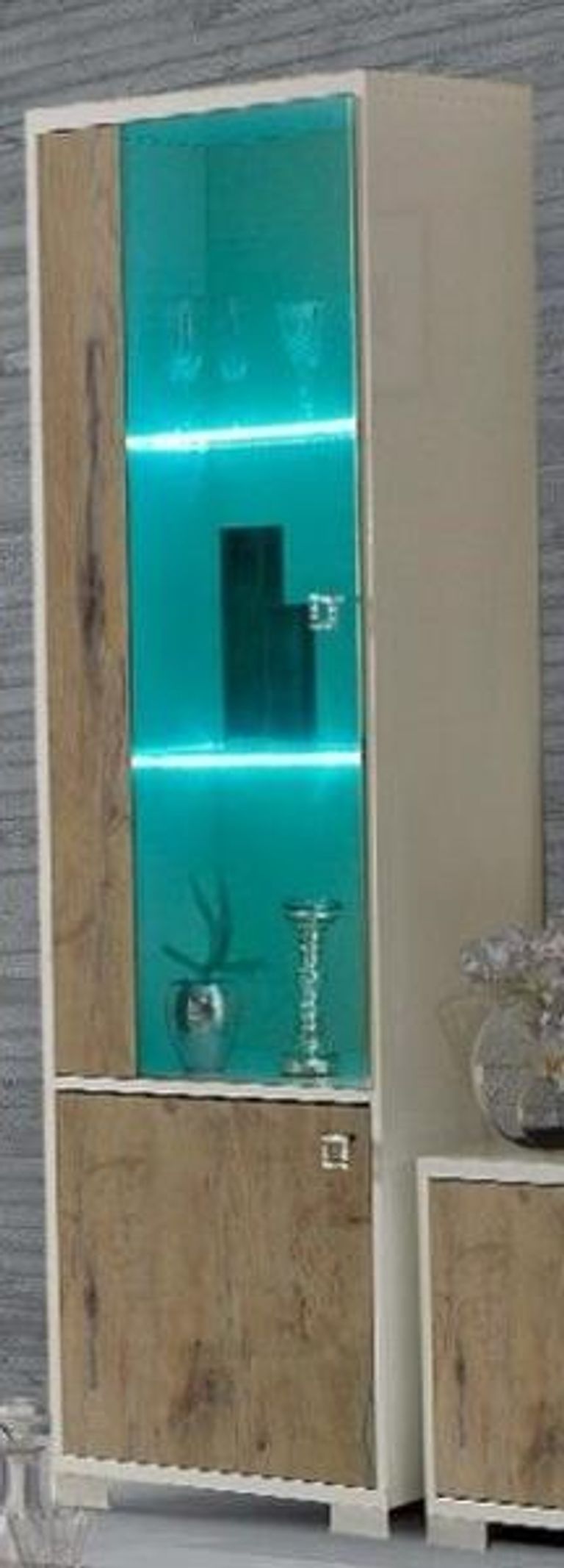 Stella Oak Italian 1 Door Display Cabinet