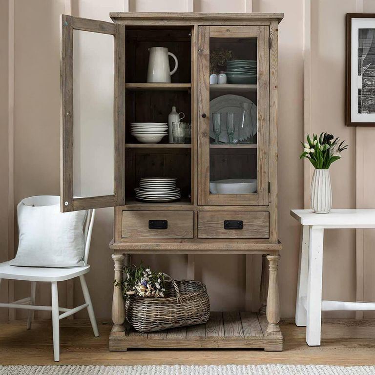 Topsham Glass Display Unit Natural