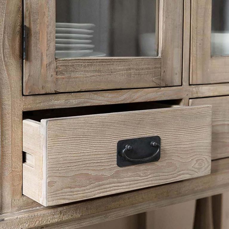 Topsham Glass Display Unit Natural