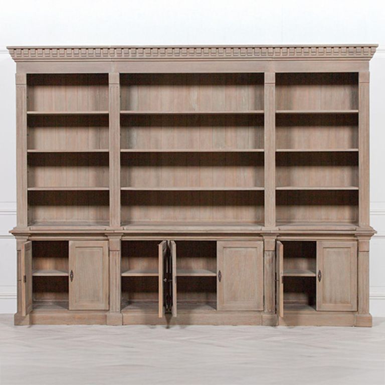 White Cedar Wood Display Cabinet - Extra Large - Triple