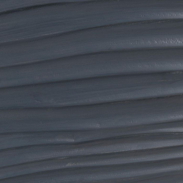 Clearance - Ripple Grey Wave Mango Wood 120cm Small Sideboard with Black Geometric Trim - 2 Doors - Brand New Item