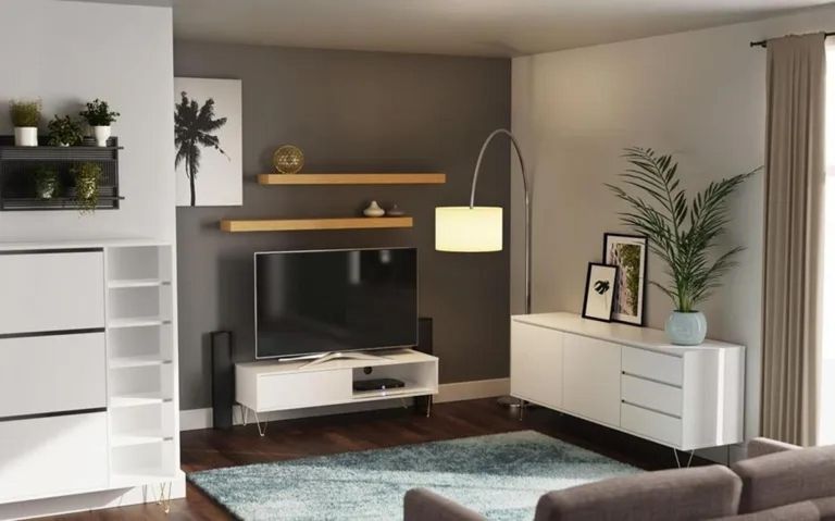 Monaco Sideboard - 2 Door - 3 Drawer - White