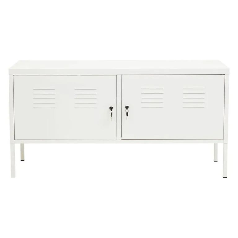 Academy Metal Small Sideboard - 2 Door - 118cm - White