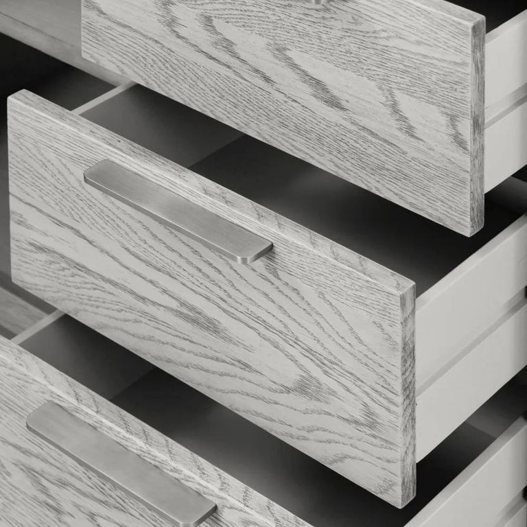 Amsterdam Small Sideboard - 1 Door - Grey Washed Oak - 98.5cm