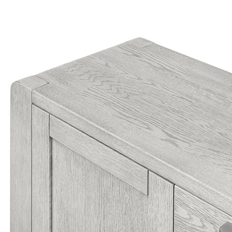 Amsterdam Small Sideboard - 1 Door - Grey Washed Oak - 98.5cm