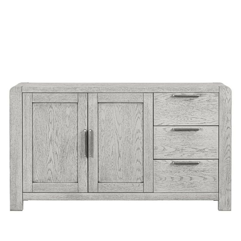 Amsterdam Medium Sideboard - 2 Door - Grey Washed Oak - 140cm