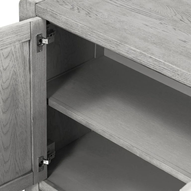 Amsterdam Medium Sideboard - 2 Door - Grey Washed Oak - 140cm