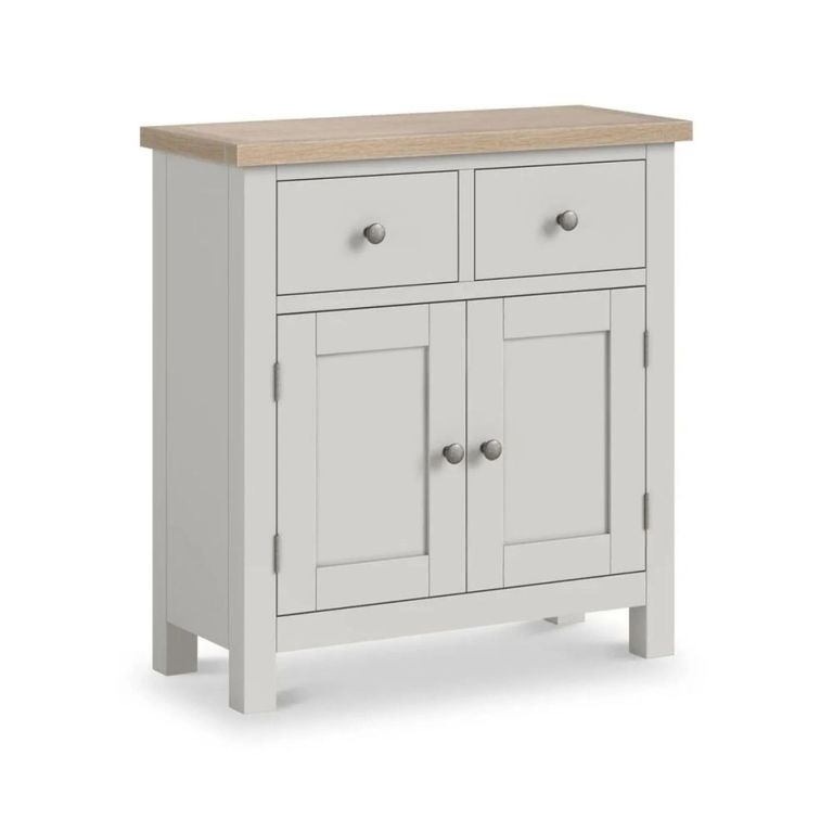 Modern Small Sideboard - 75cm - 2 Door - Grey Painted