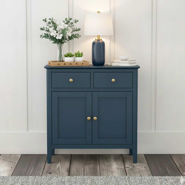 Harrogate Compact Sideboard - 75cm - 2 Door - Blue