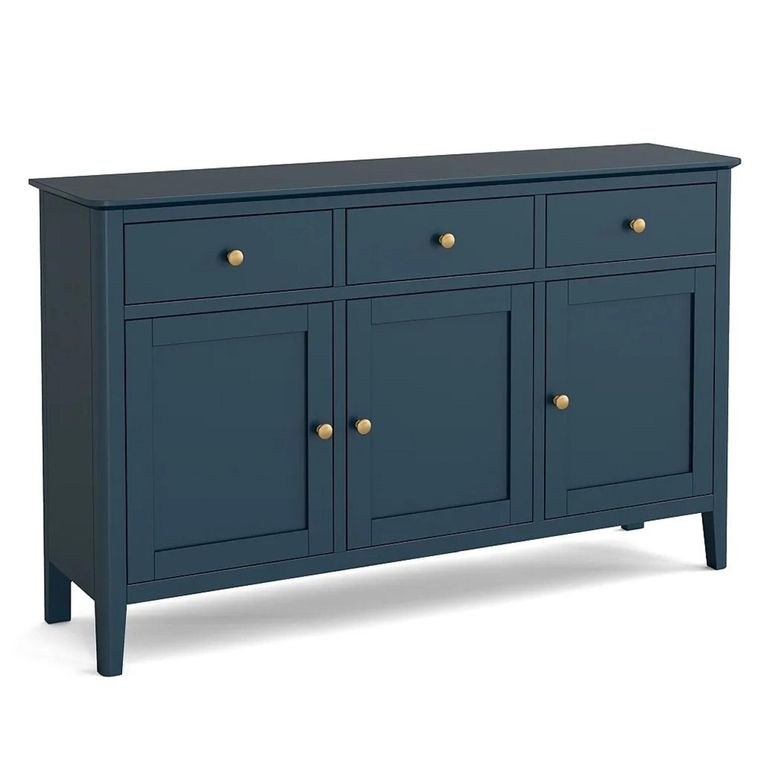 Harrogate Medium Sideboard - 130cm - 3 Door - Blue