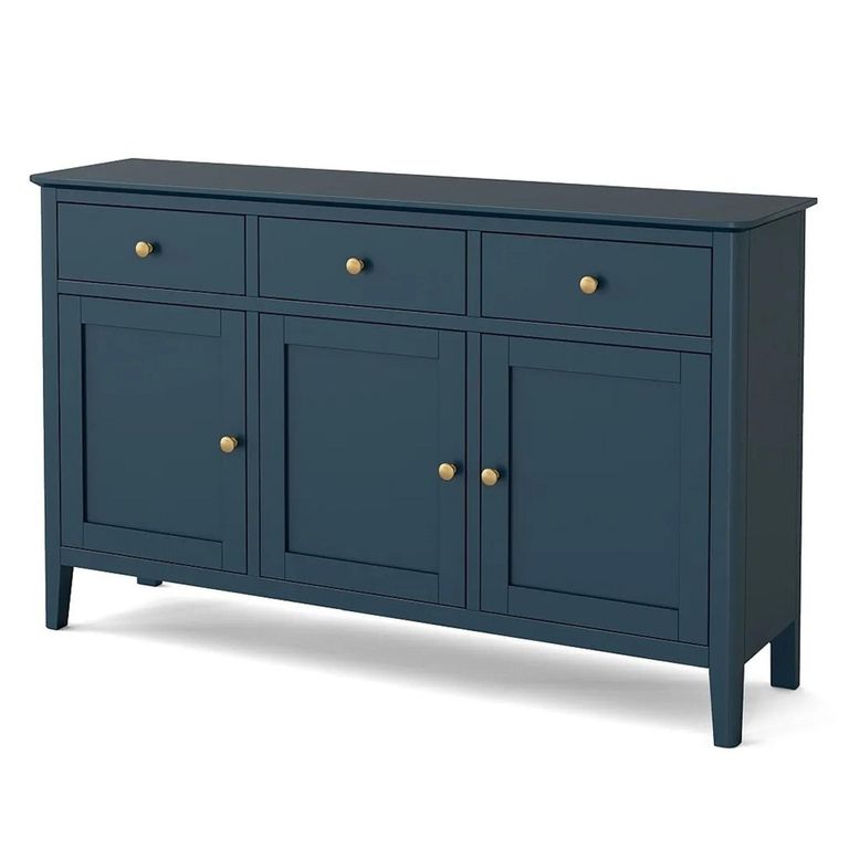 Harrogate Medium Sideboard - 130cm - 3 Door - Blue