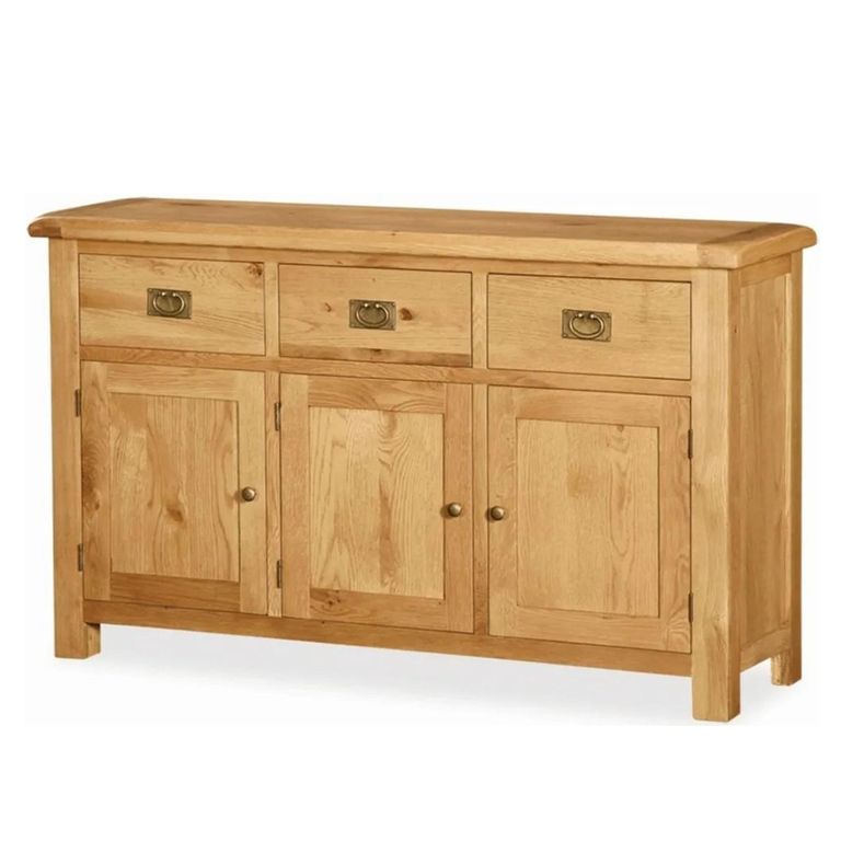 Salisbury Premium Medium Sideboard - 3 Door - Oak - 147cm