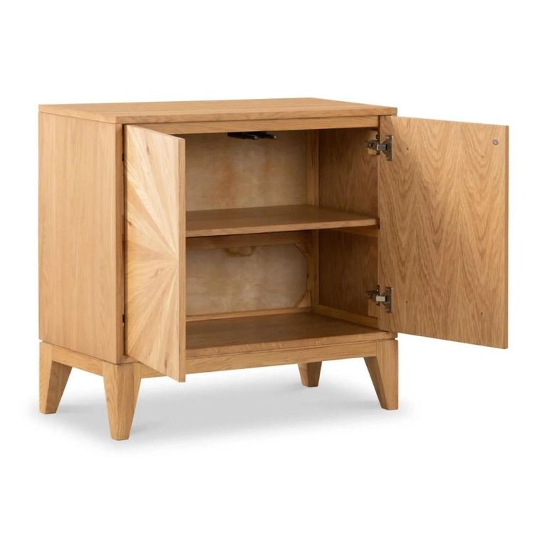 Viento Sunburst Small Sideboard - 2 Door - Oak - 80cm