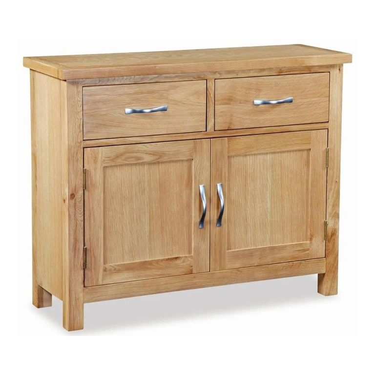 New Trinity Small Sideboard - 100cm - 2 Door - Natural Oak