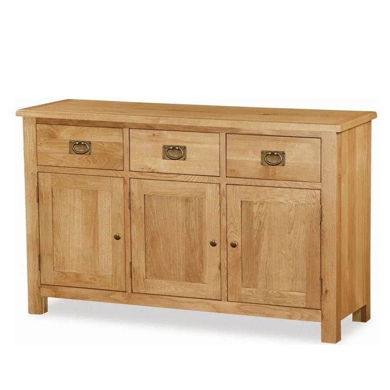 Salisbury Lite Medium Sideboard - 3 Door - Oak - 130cm