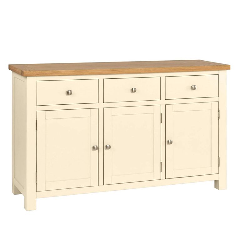 Lundy Medium Sideboard - 3 Door - Ivory Painted