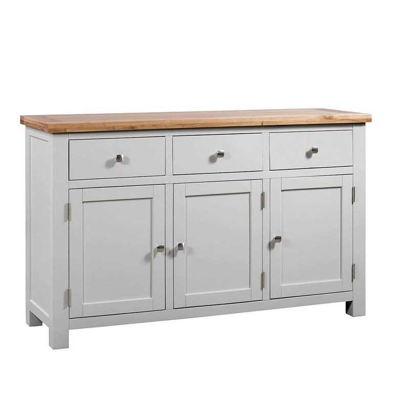 Lundy Medium Sideboard - 3 Door - Grey Painted