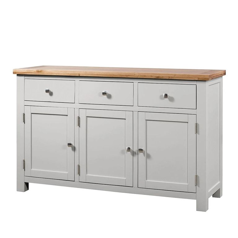 Lundy Medium Sideboard - 3 Door - Grey Painted
