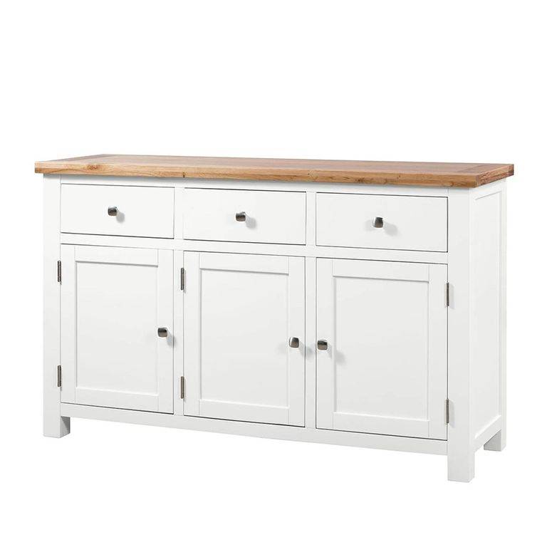 Lundy Medium Sideboard - 3 Door - White Painted
