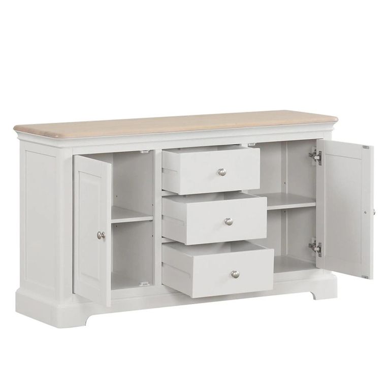Cromwell Medium Sideboard - 135cm - 2 Door - Grey Painted