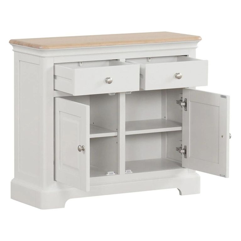 Cromwell Small Sideboard - 90cm - 2 Door - Grey Painted