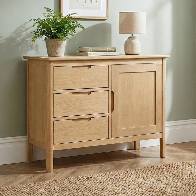 Twyford Medium Sideboard - 1 Door - 130cm - Oak