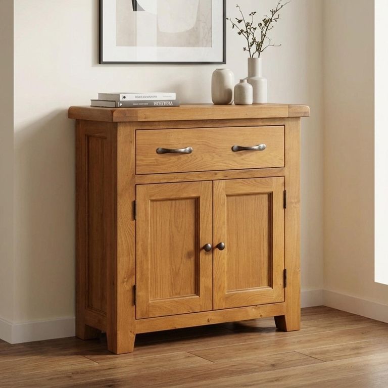 Somer Compact Sideboard - 2 Door - 80cm - Oak
