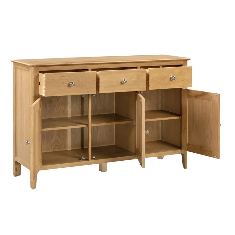 Cotswold Sideboard - 135cm - 3 Door - Medium - Oak