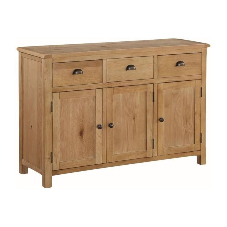Kilmore Medium Sideboard - 120cm - 3 Door - Oak