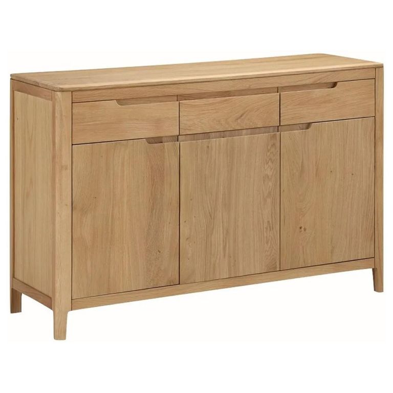 Dunmore Medium Sideboard - 120cm - 3 Door - Oak